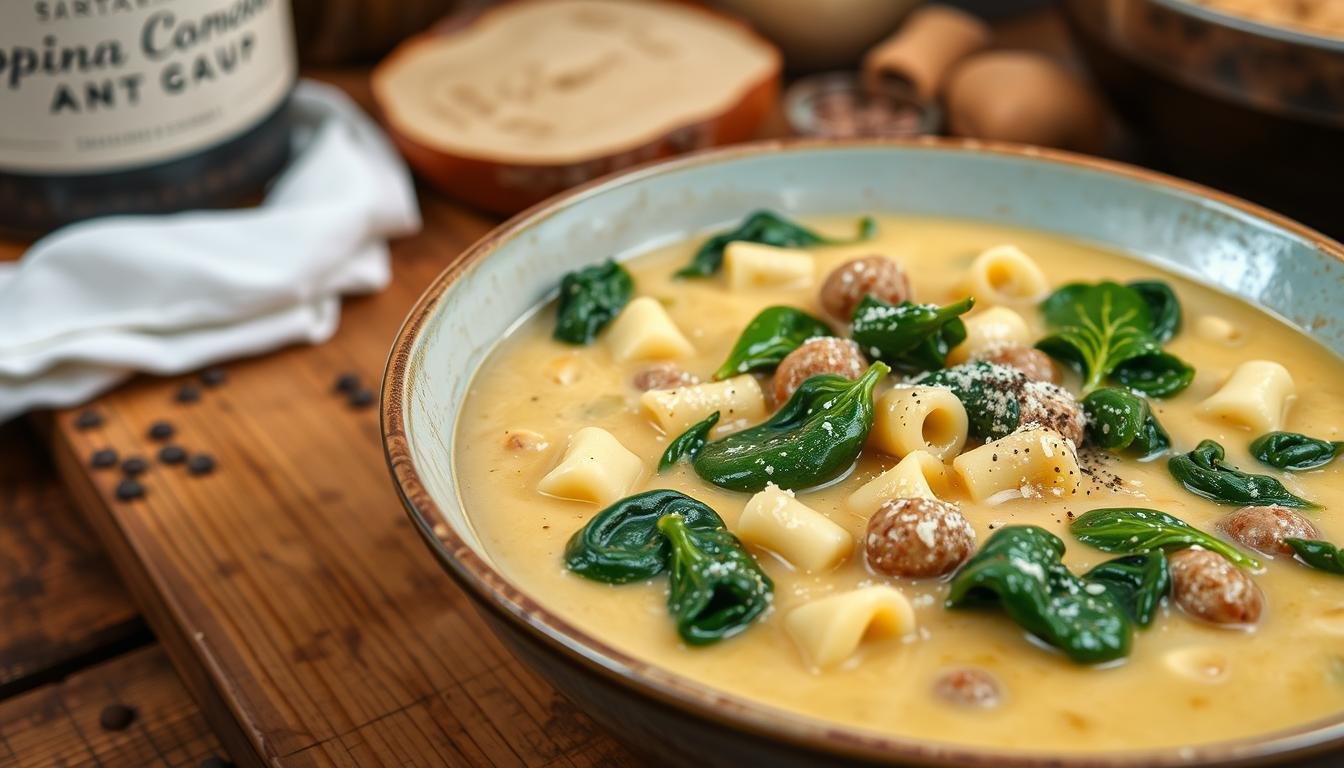 Creamy Parmesan Italian Sausage Ditalini Soup - Easy DIY Recipes