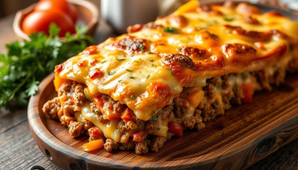 cheesy ground beef casserole