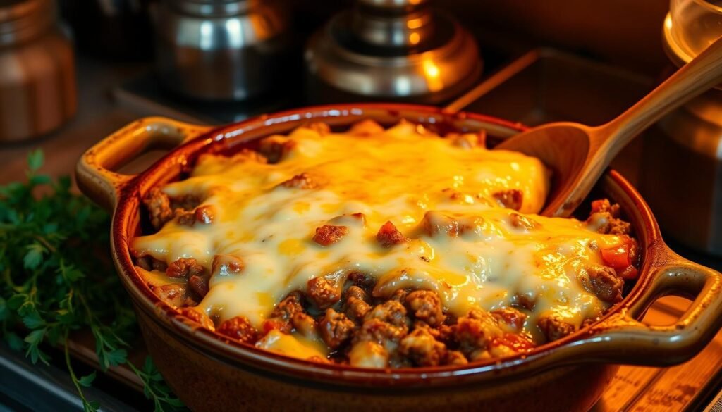 cheesy ground beef casserole