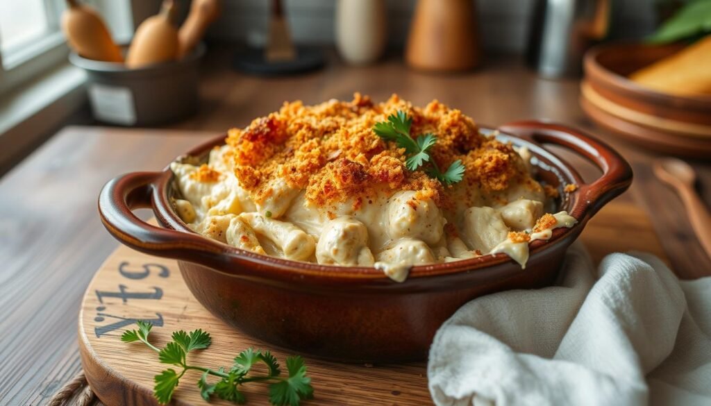 comforting creamy chicken casserole