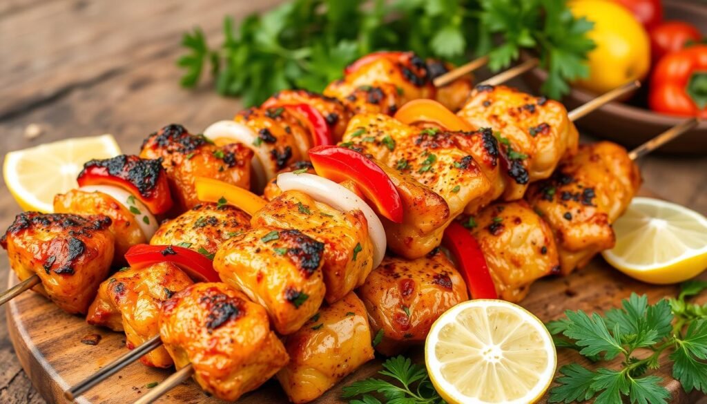 flavorful chicken breast skewers