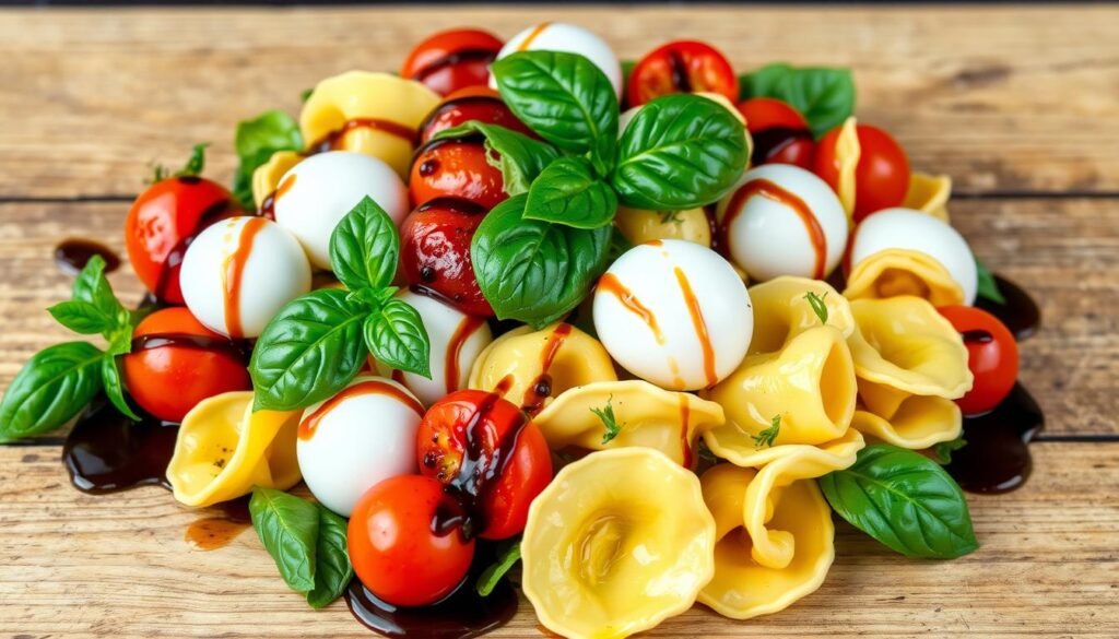 fresh tortellini caprese salad