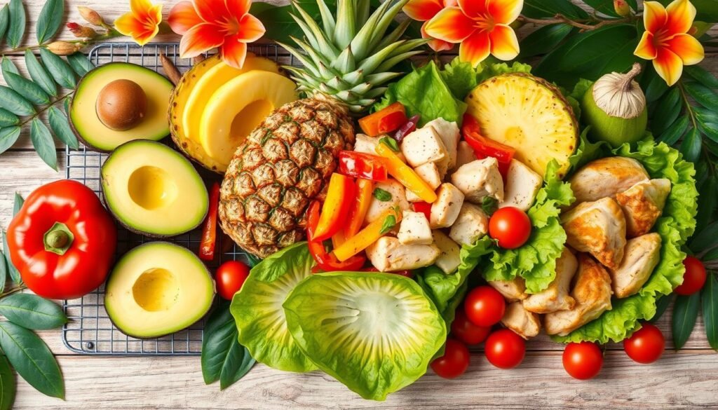 tropical chicken salad ingredients