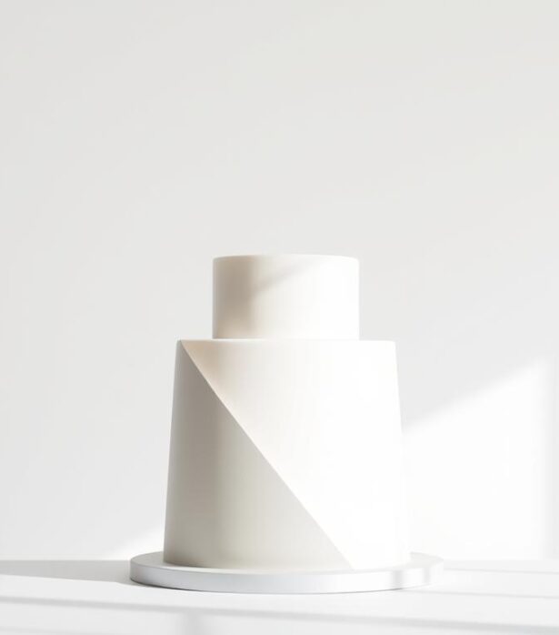 Modern minimalist cake designs for small weddings