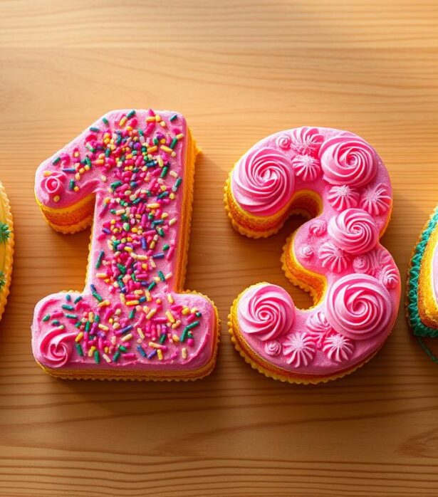 "Number-shaped cake designs for milestone birthdays"