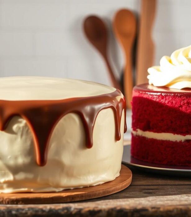 Two-ingredient glaze techniques for simple cakes